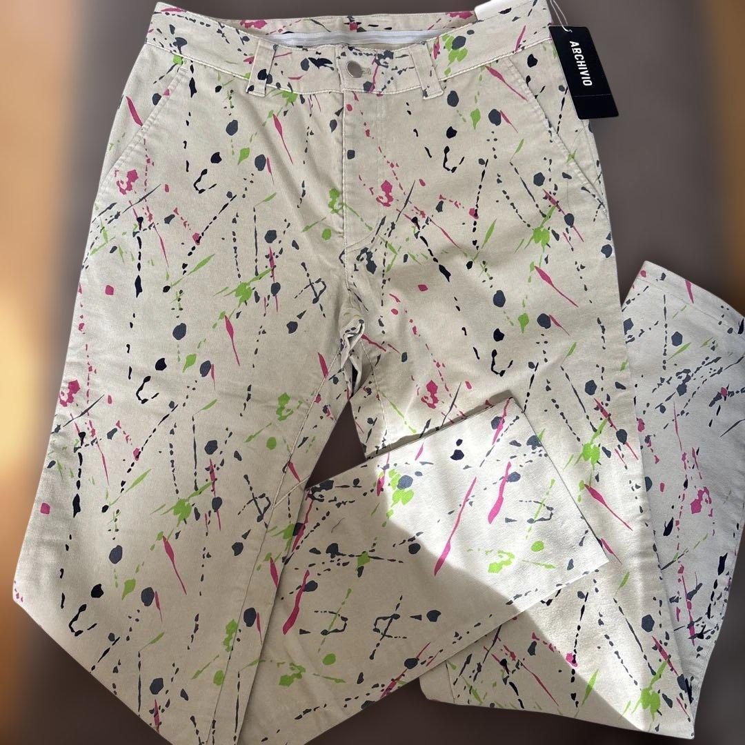 アルチビオ　ペイント柄　ロングパンツ　新品　46