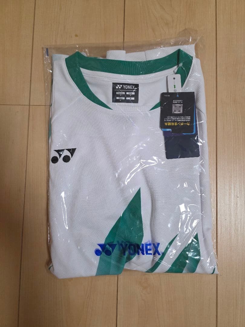 YONEX ゲームシャツ ウェア ホワイト/グリーン 新品 10668