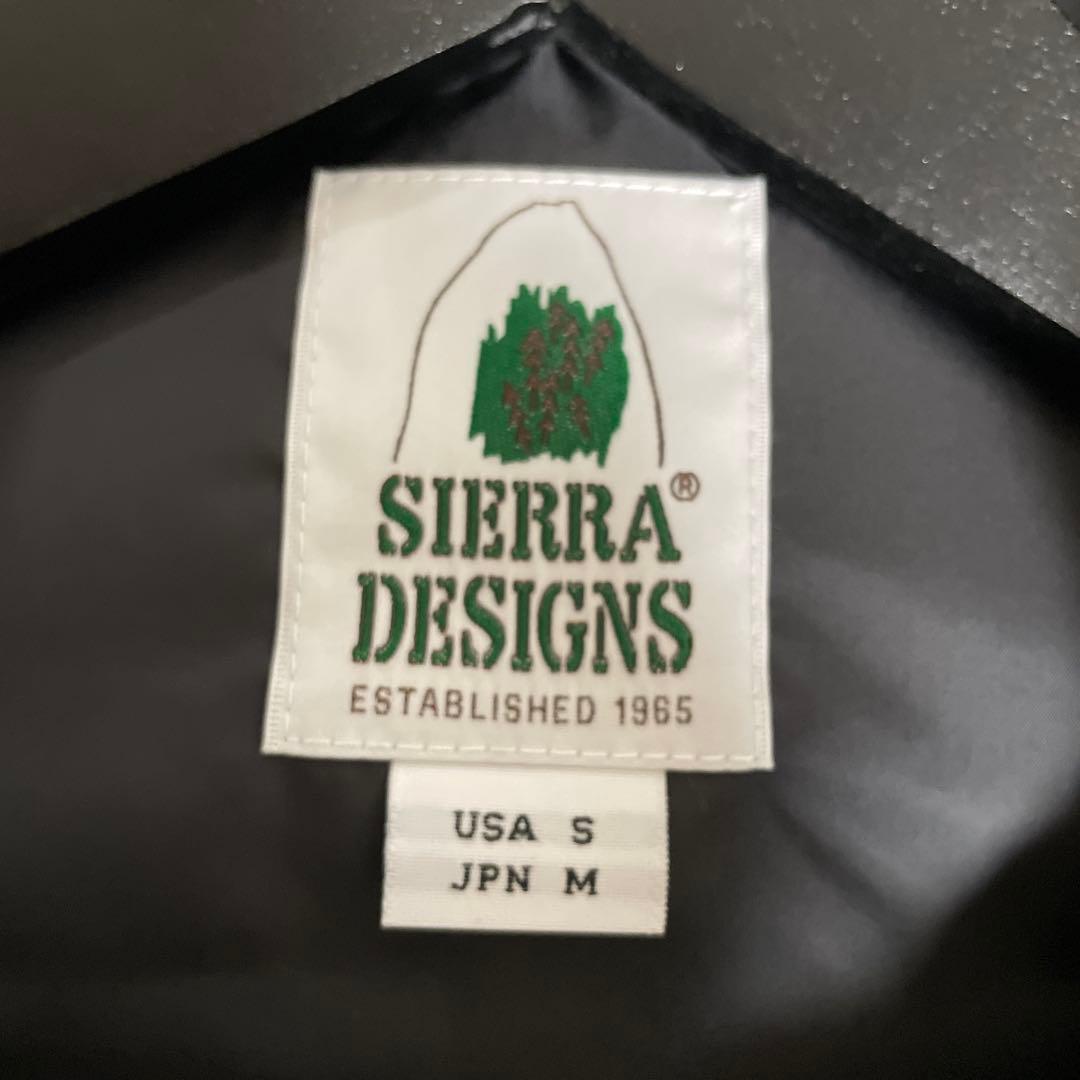SIERRA DESIGNS ZIP DOWN VEST M ブラック　シエラ