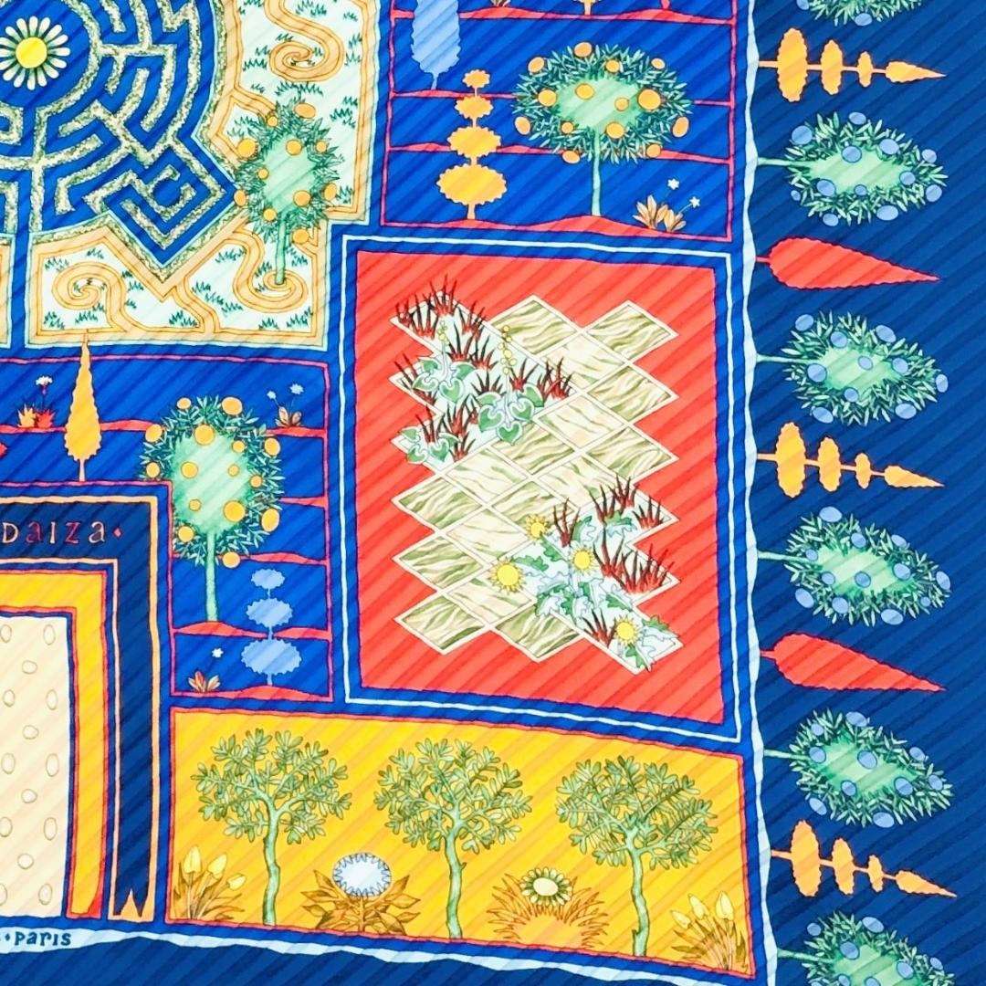 HERMES エルメス カレ プリセ パラダイス プリーツ スカーフ タグなし