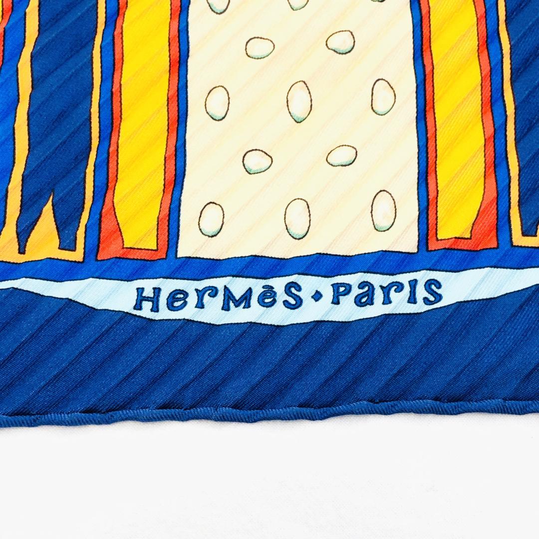 HERMES エルメス カレ プリセ パラダイス プリーツ スカーフ タグなし