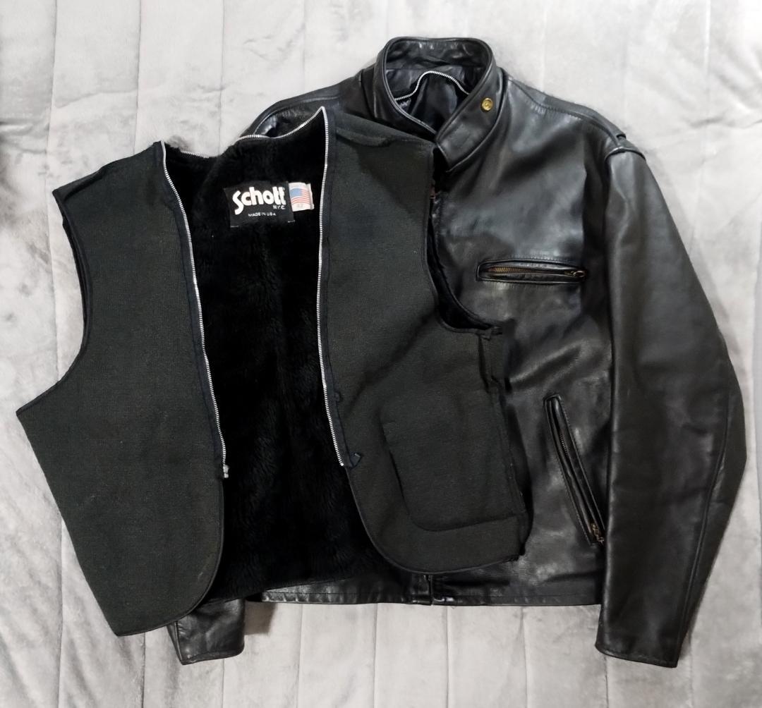希少モデル✨Schott 641G シングルライダース 42 牛革 真鍮金具