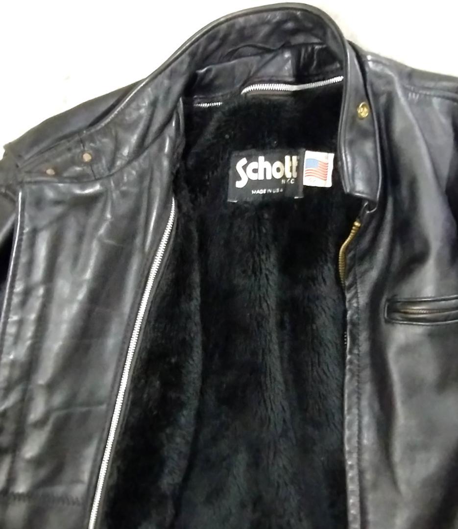 希少モデル✨Schott 641G シングルライダース 42 牛革 真鍮金具