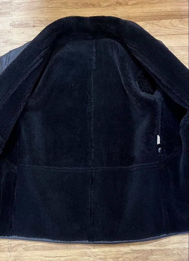 【日本製】リアルムートンコート　ハーフ丈 美品