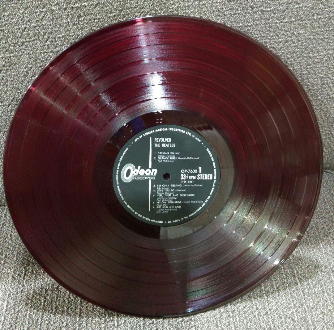 ビートルズ　LP　リボルバー　OP- 7600　水色V 帯　赤盤　補充表
