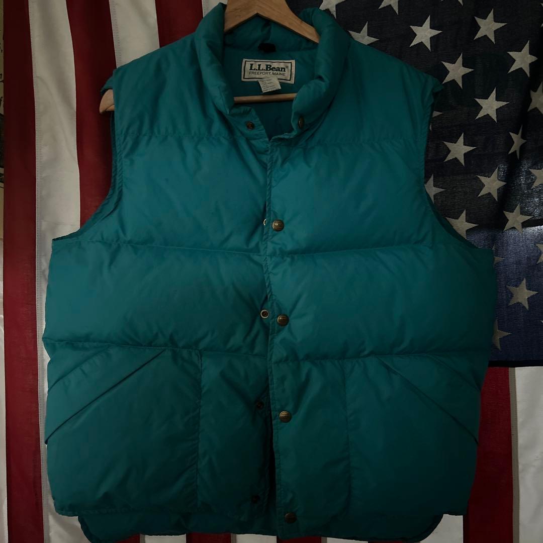 L.L.Bean ダウンベスト ターコイズ
