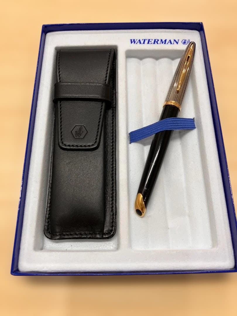 Waterman ウォーターマン万年筆カレン　デラックス　18k 字彫り有り