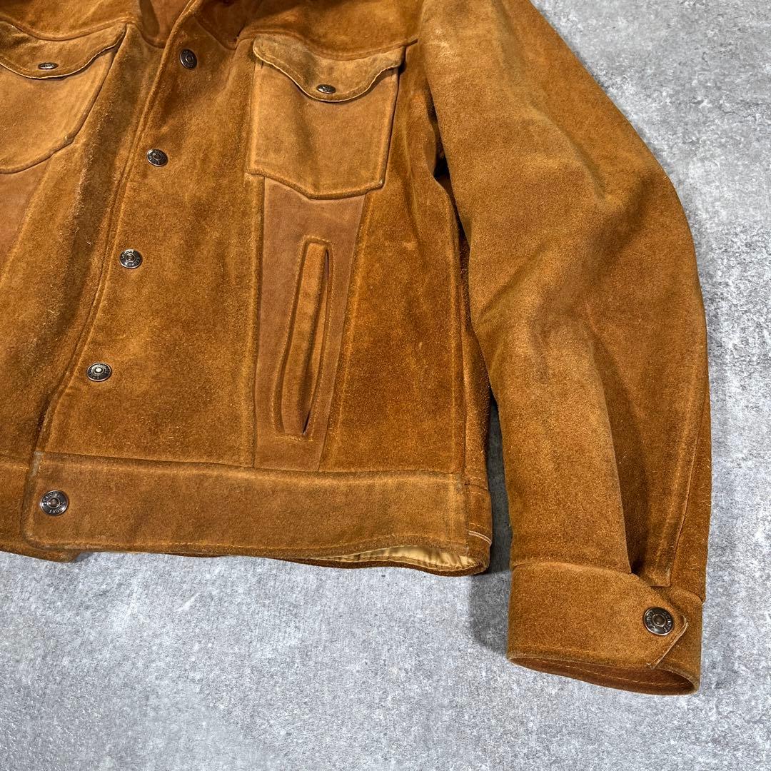 USA製　Schott スエード　トラッカージャケット　38 スナップボタン