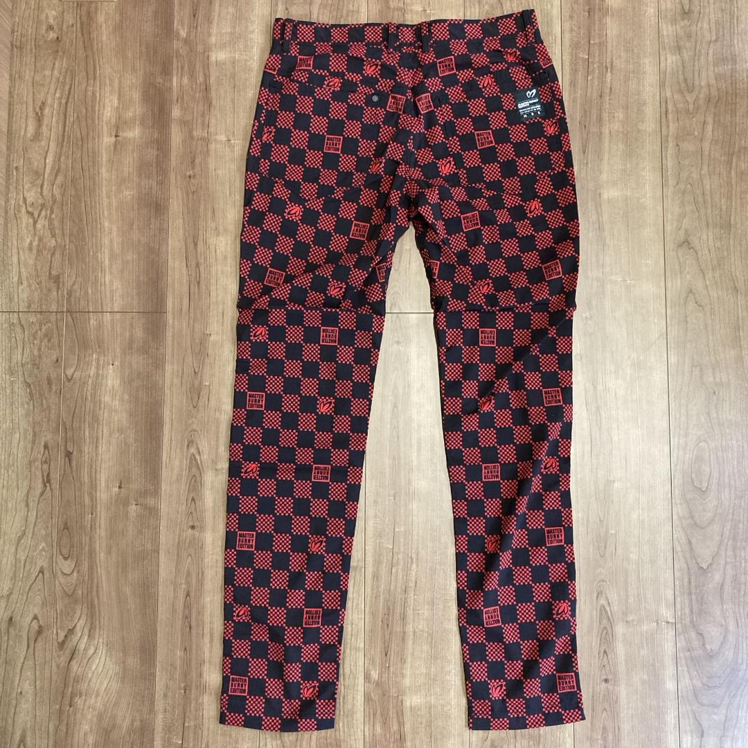 新品　マスターバニーエディション　チェッカーフラッグ　ゴルフ　ストレッチパンツ