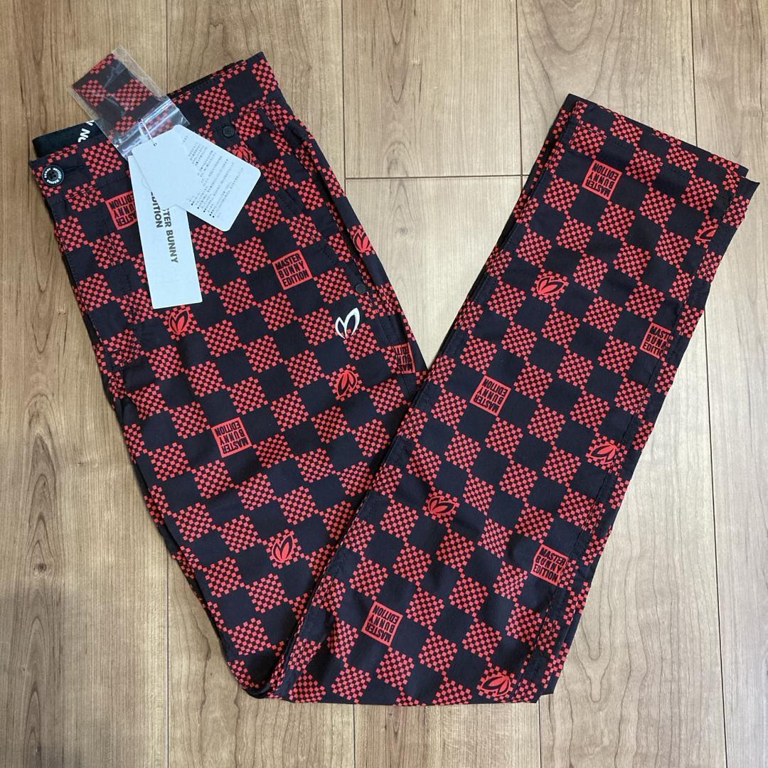 新品　マスターバニーエディション　チェッカーフラッグ　ゴルフ　ストレッチパンツ