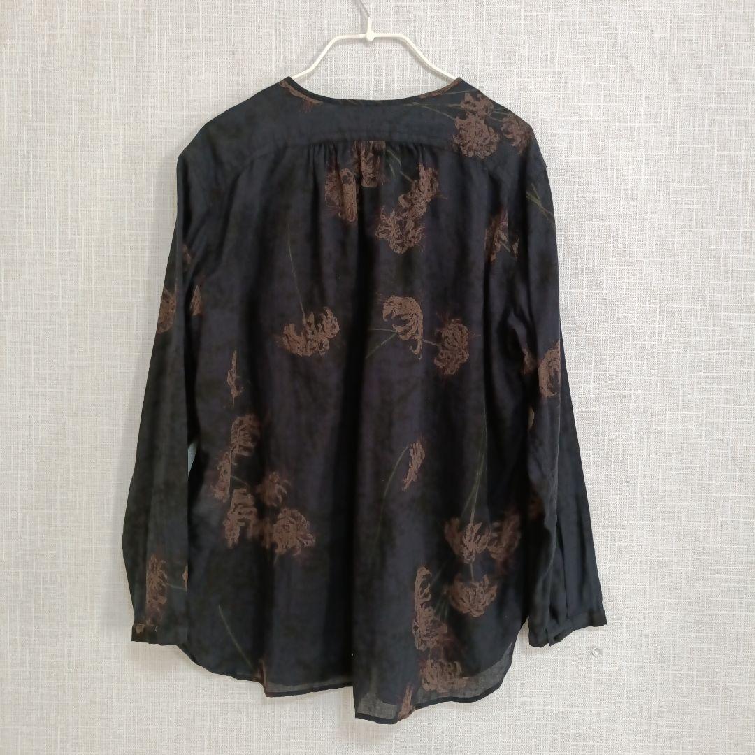 【美品】pas de calais 　Higanbana 　彼岸花　ブラウス　黒