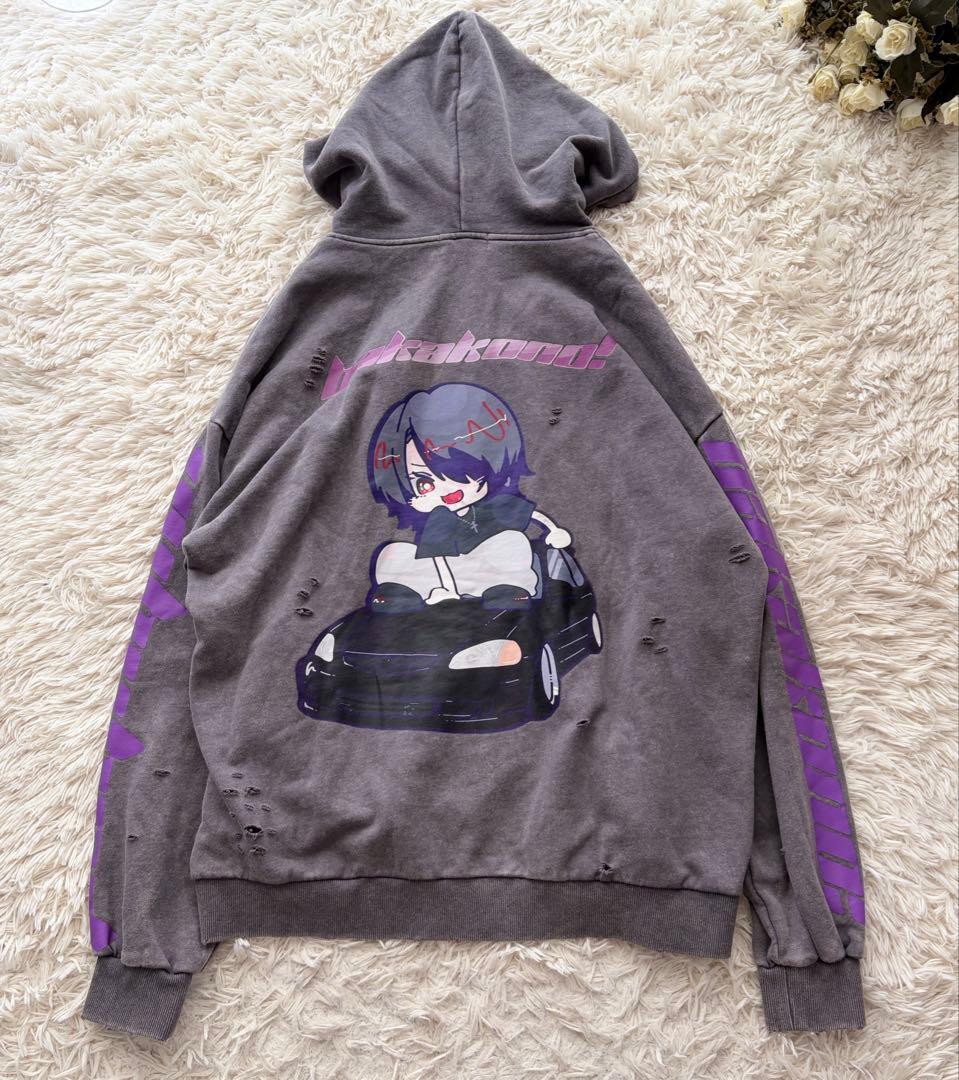 【専用✨新品タグ付】PSYNYXX ゆせまる コラボパーカー グレー 地雷系