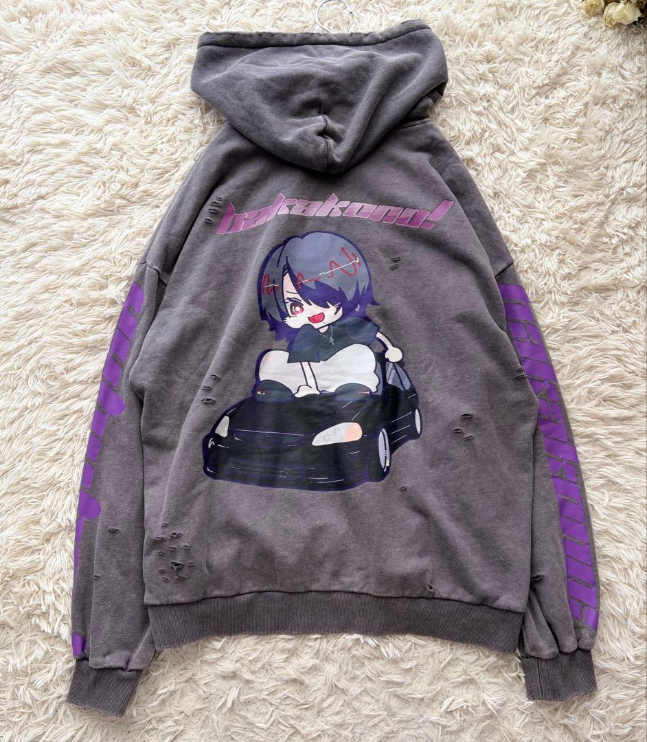 【専用✨新品タグ付】PSYNYXX ゆせまる コラボパーカー グレー 地雷系