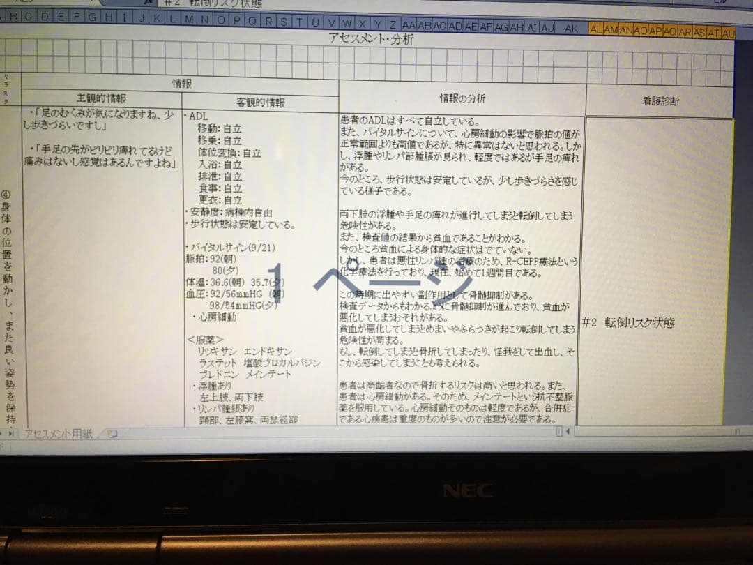 らる様 看護学生 看護学校 看護実習 手順書 関連図 看護計画 アセスメント