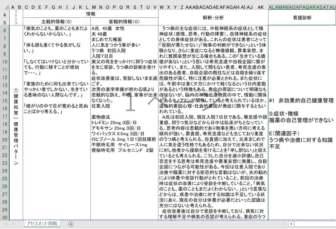 らる様 看護学生 看護学校 看護実習 手順書 関連図 看護計画 アセスメント