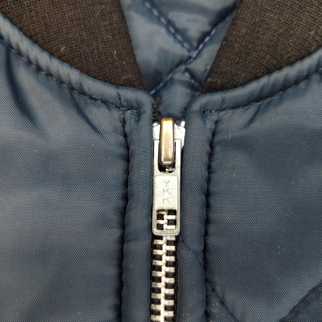 激レア 70s BIG SMITH 三角タグ キルティングベスト ネイビー M