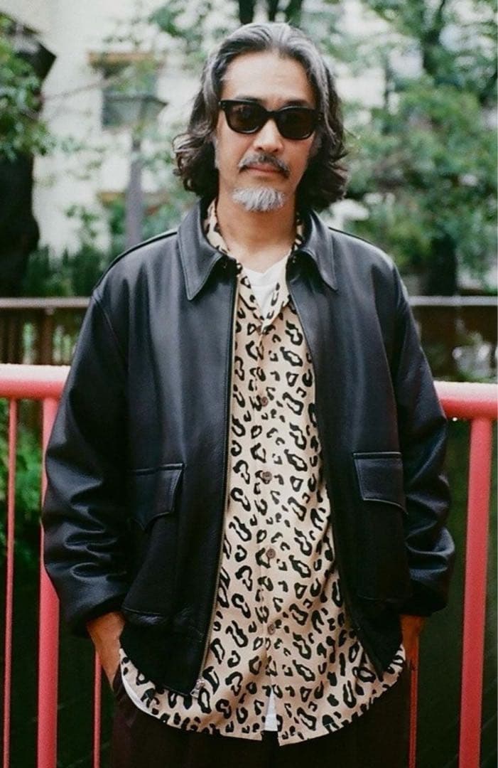 wackomaria24FW A-2レザージャケット黒Mスラックスsupreme