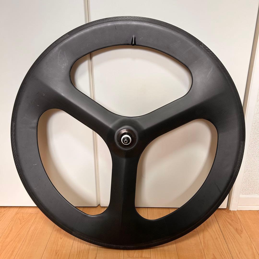 マサ　700c 3スポークカーボンホイール70mm