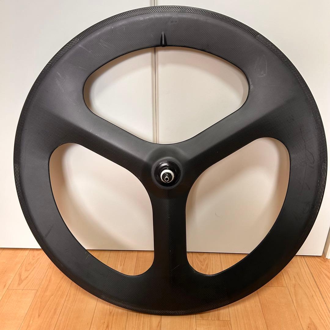 マサ　700c 3スポークカーボンホイール70mm