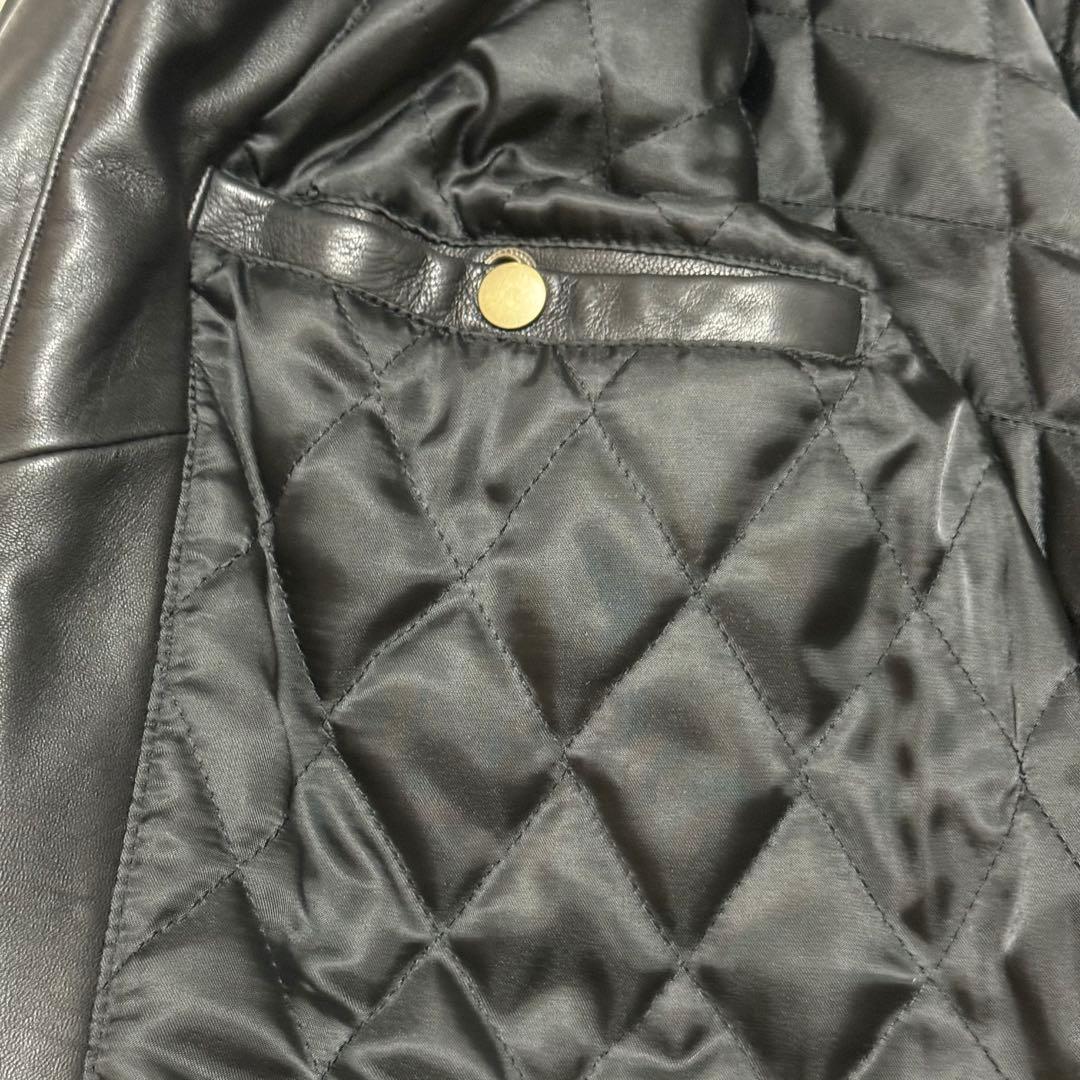 極美品 FREEDOM フリーダム レザージャケット キルティング　ワッペン