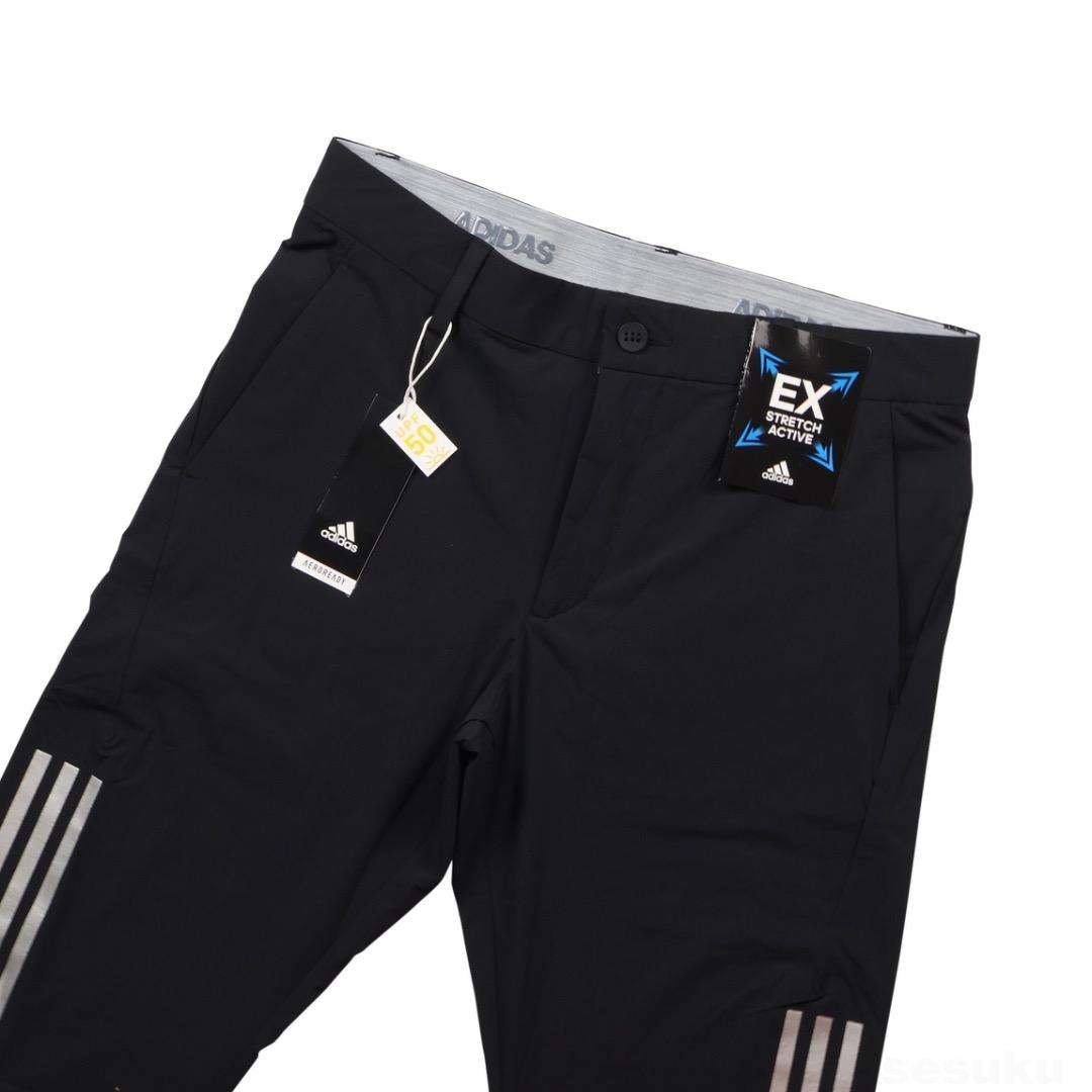 【82】春夏 アディダス ゴルフ EX STRETCH ACTIVE パンツ黒