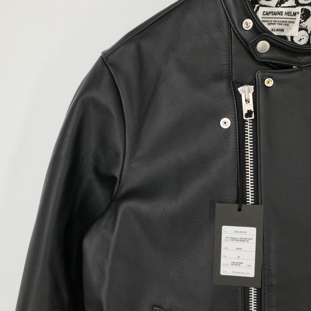 キャプテンズヘルム　ライダースジャケット　XL　牛革　レザー