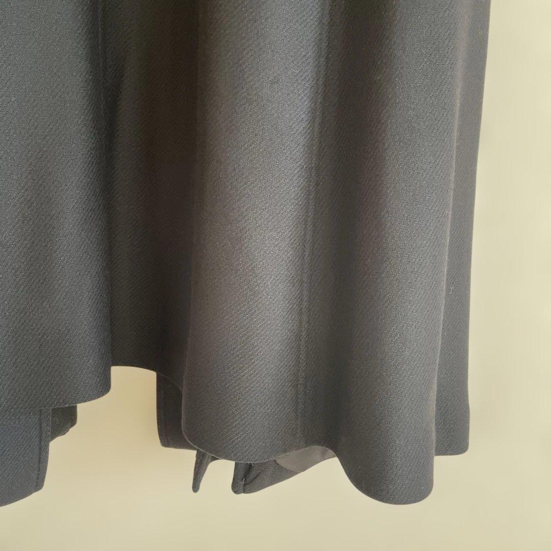 【即完売】ZARA&MANTECO｜ポンチョケープ｜ゴールド金具｜ラムウールXS