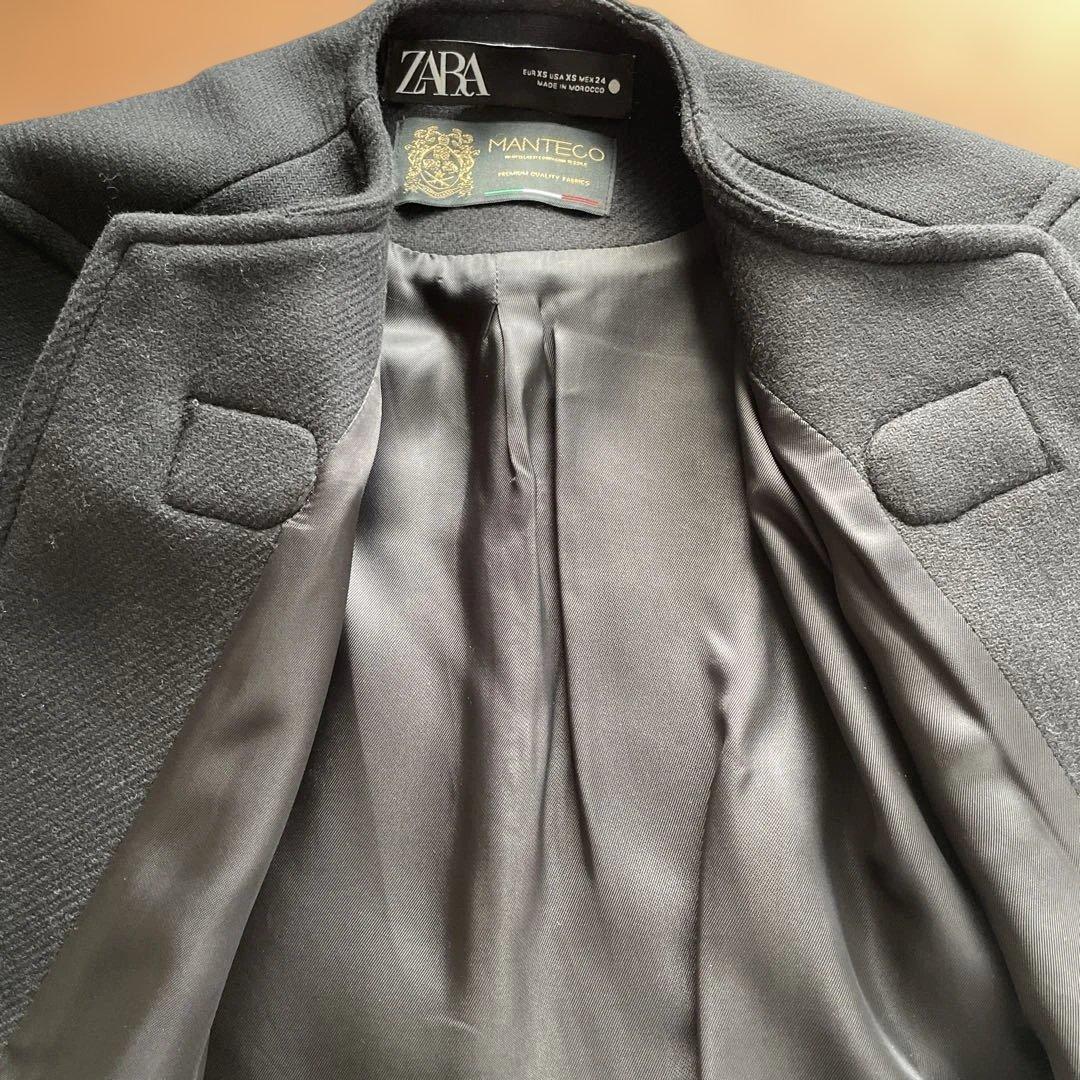【即完売】ZARA&MANTECO｜ポンチョケープ｜ゴールド金具｜ラムウールXS