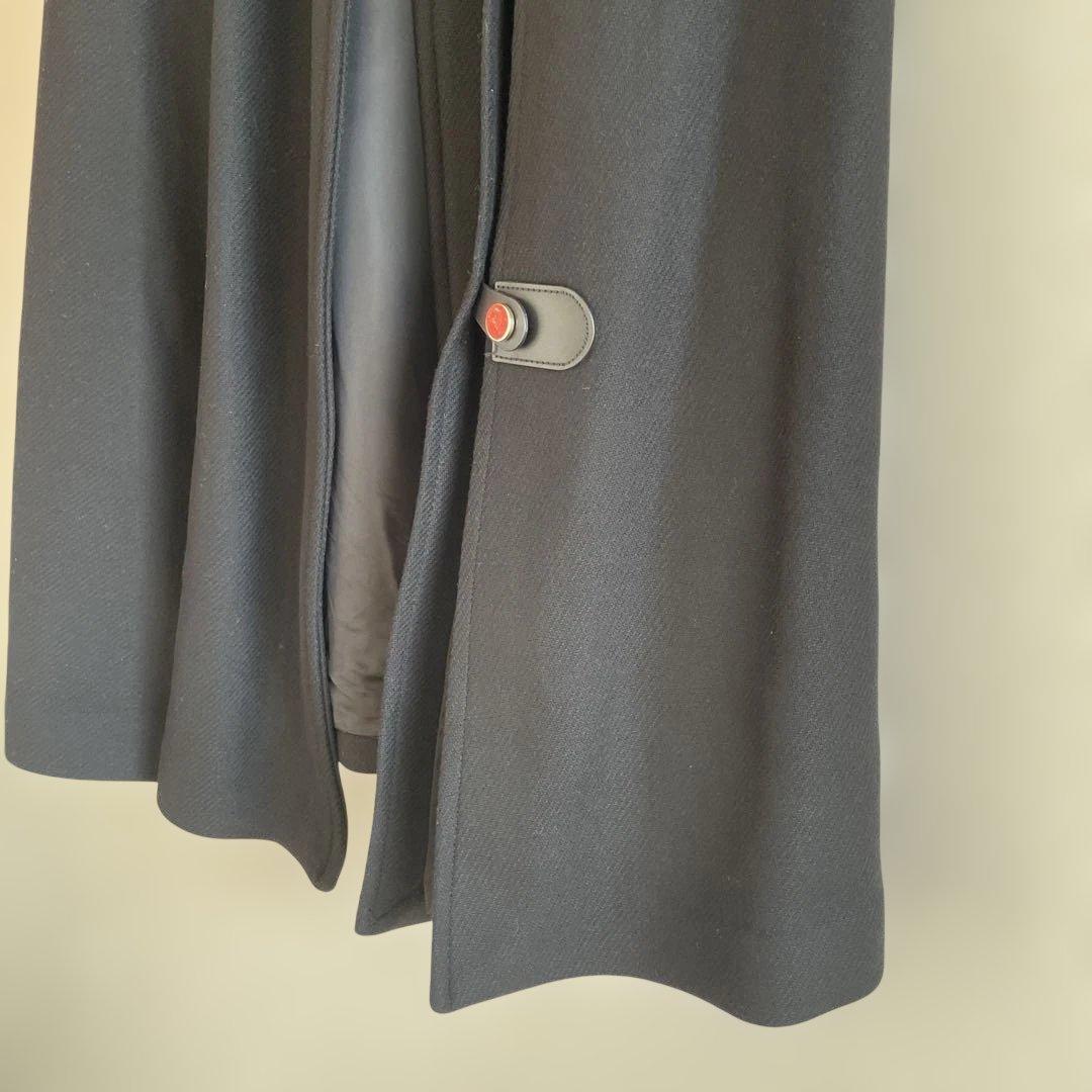 【即完売】ZARA&MANTECO｜ポンチョケープ｜ゴールド金具｜ラムウールXS