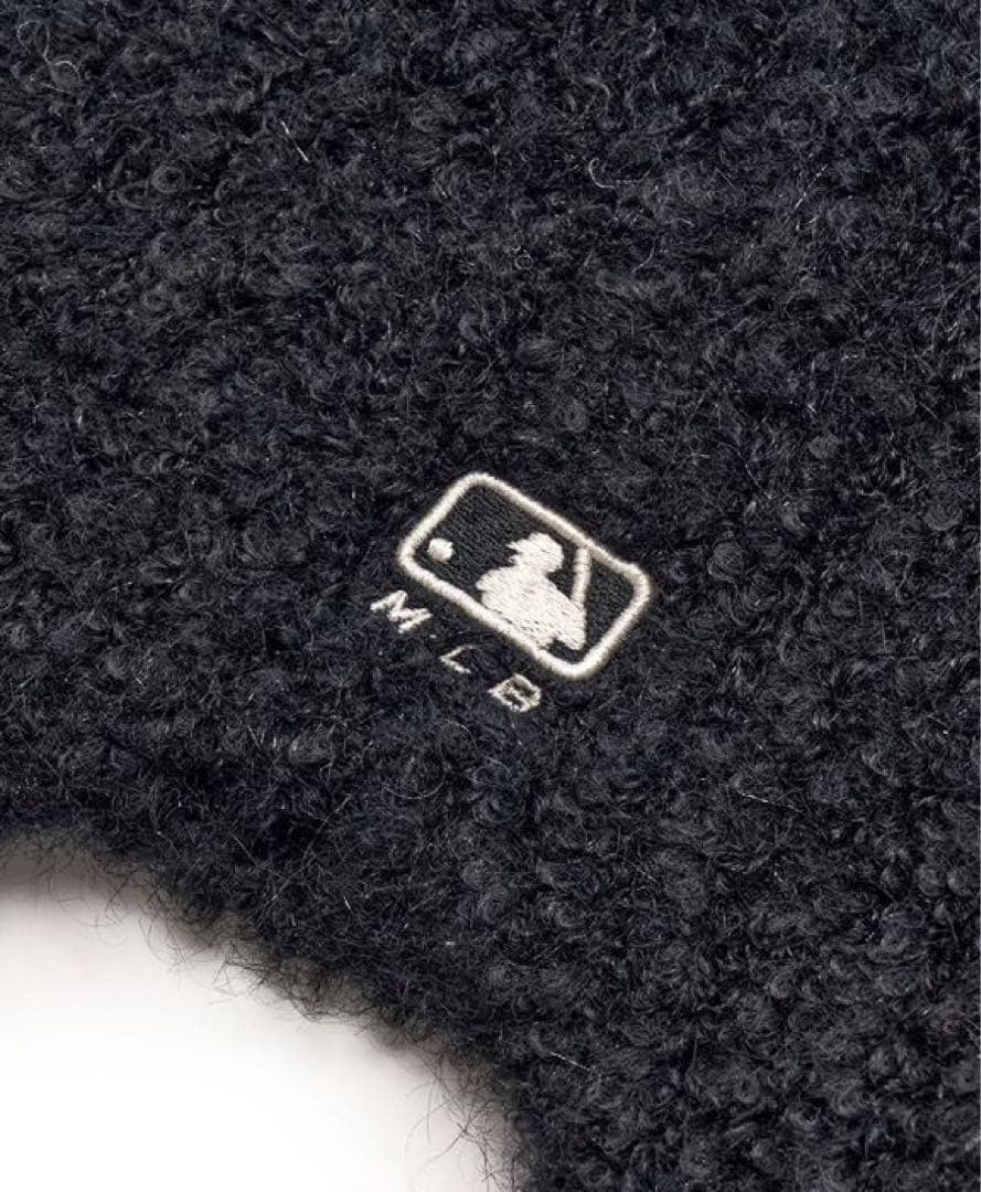 韓国限定 MLB ビーニー　もこもこ　猫耳　ブラック　ニット帽　カリナ着用