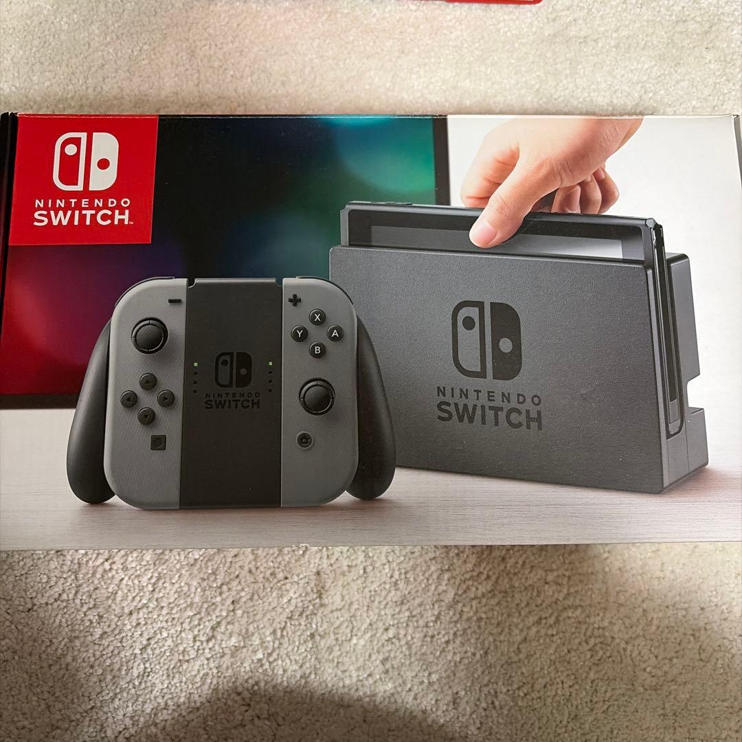 Nintendo Switch 本体 グレー 2019年版　ケース付き