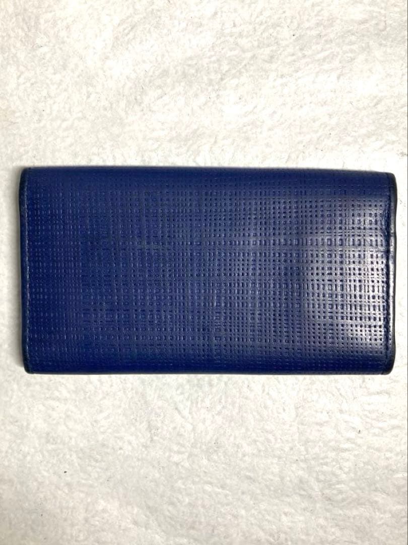 良品　ロエベ　アナグラム　レザー　6連キーケース ブルー系