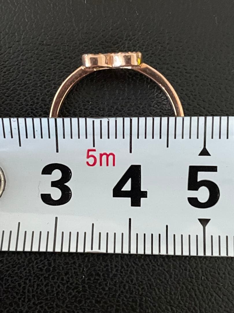 高菜ごはん♡‼️ピンクゴールドK10 ハートダイヤモンド リング　10号