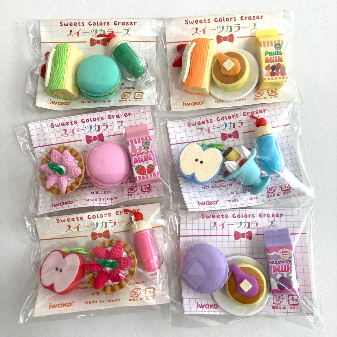 6点　イワコー　おもしろ消しゴム　博品館　TOYPARK 銀座　スイーツカラーズ