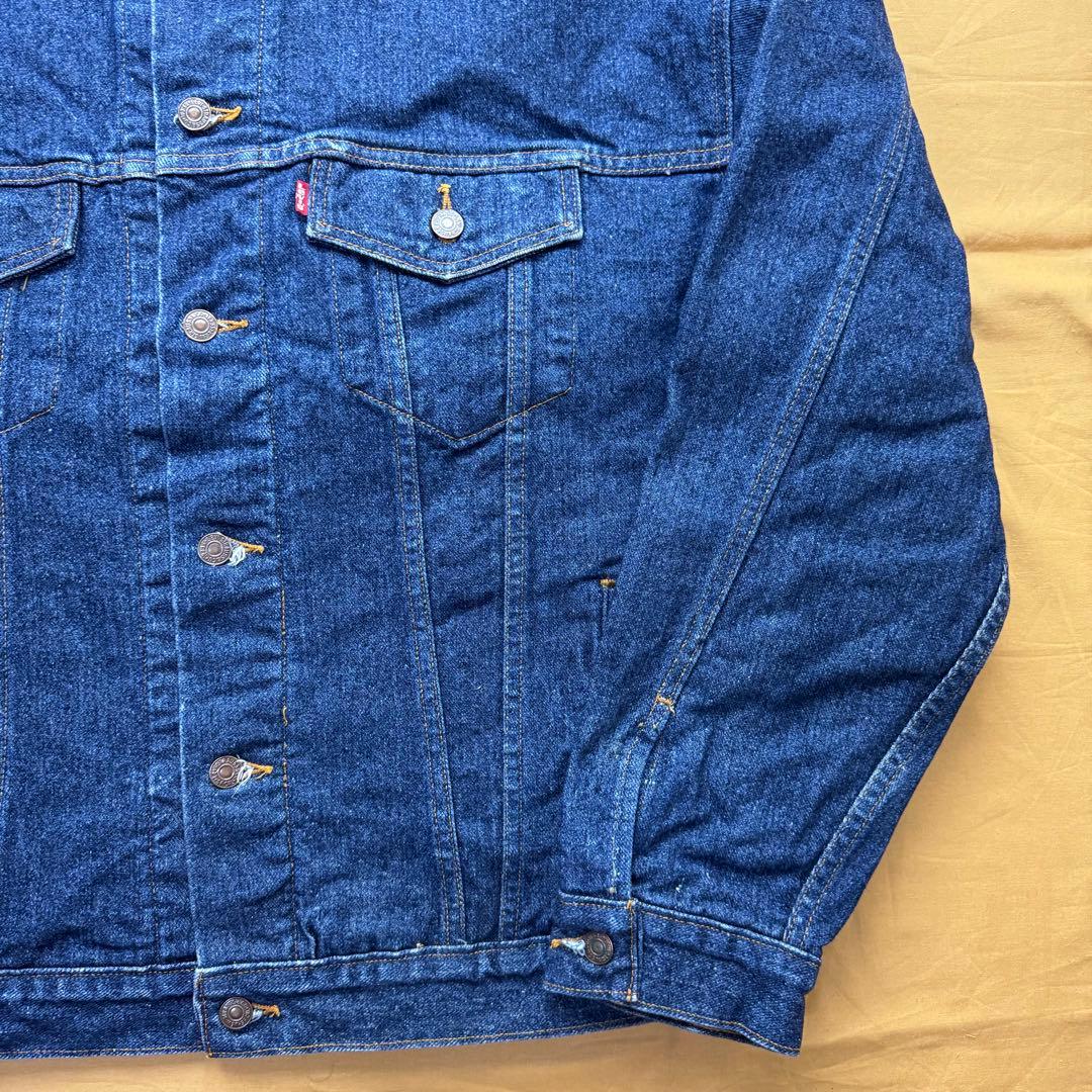 美品　USA製　levi's デニムジャケット　ブランケット　濃紺　XL