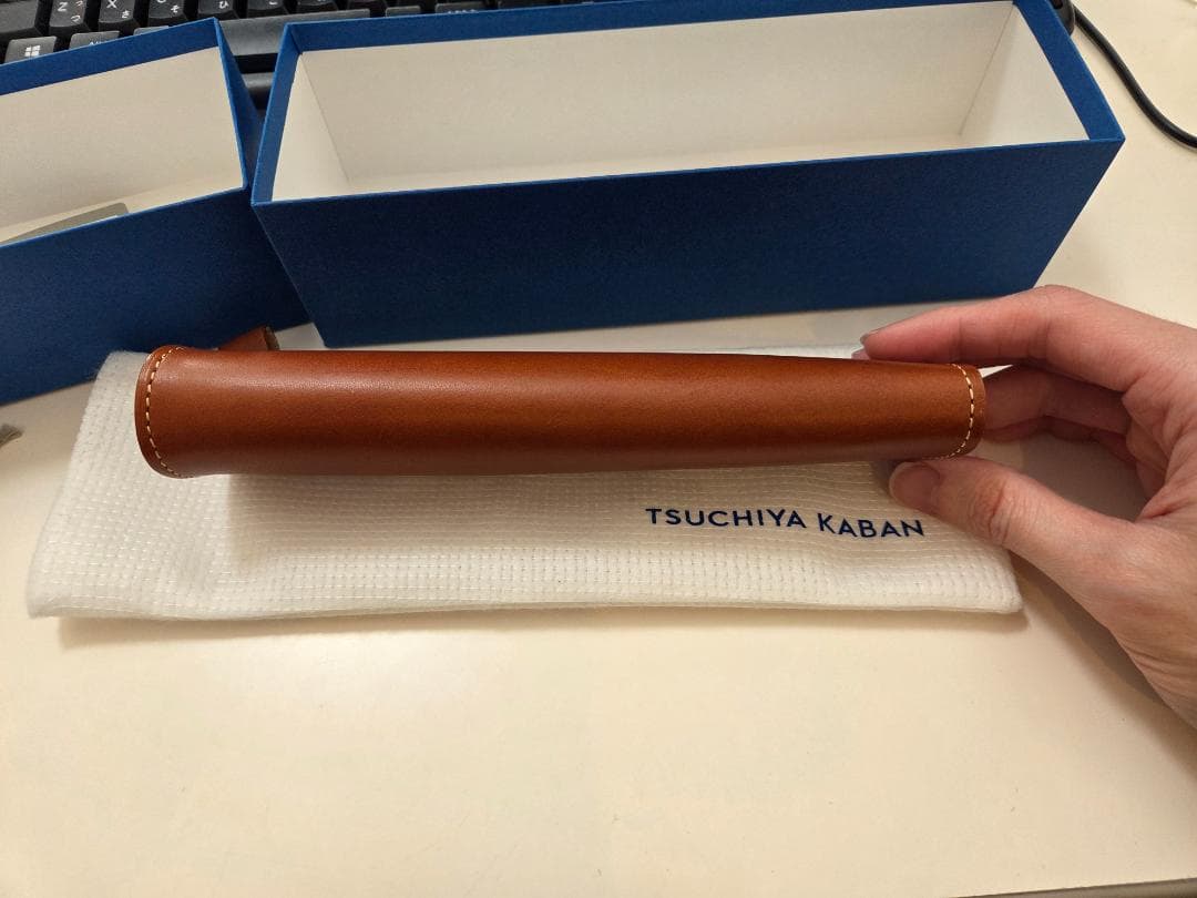Tsuchiya Kaban 土屋鞄革ペンケース ブ ラウン