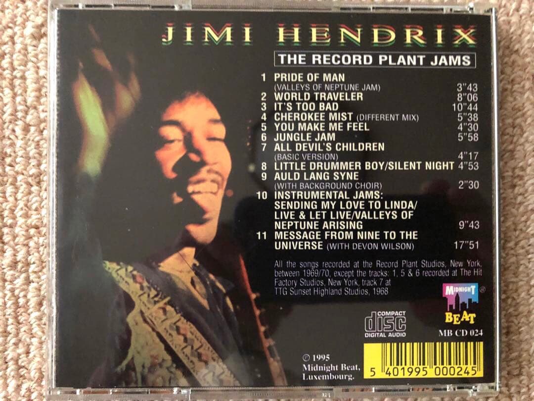 JIMI HENDRIX Midnight Beat レーベル 5タイトル