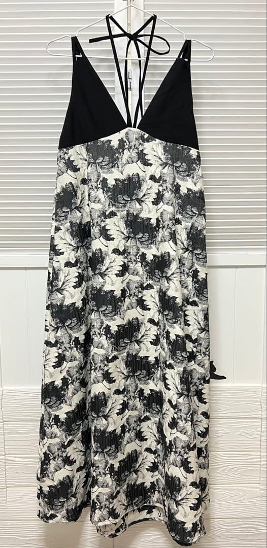 sahara Design Strap Jacquard Dress Fブラック