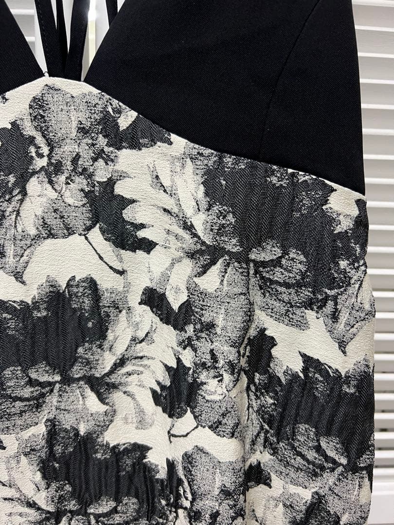 sahara Design Strap Jacquard Dress Fブラック
