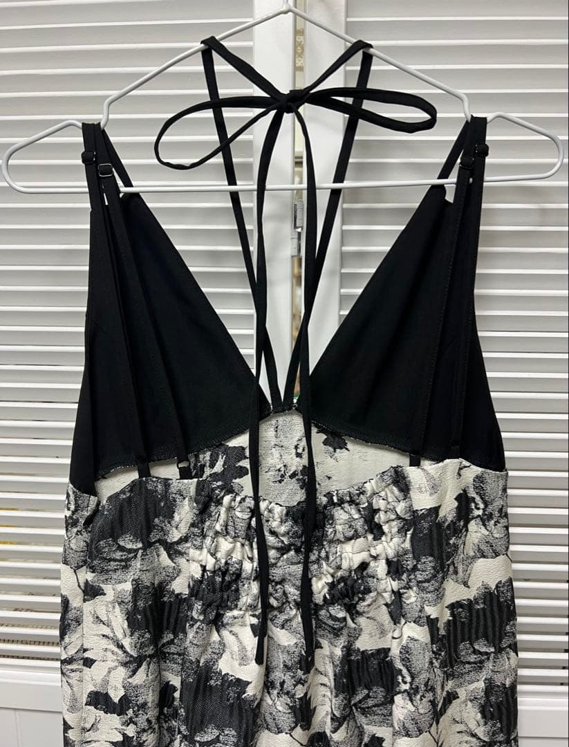 sahara Design Strap Jacquard Dress Fブラック