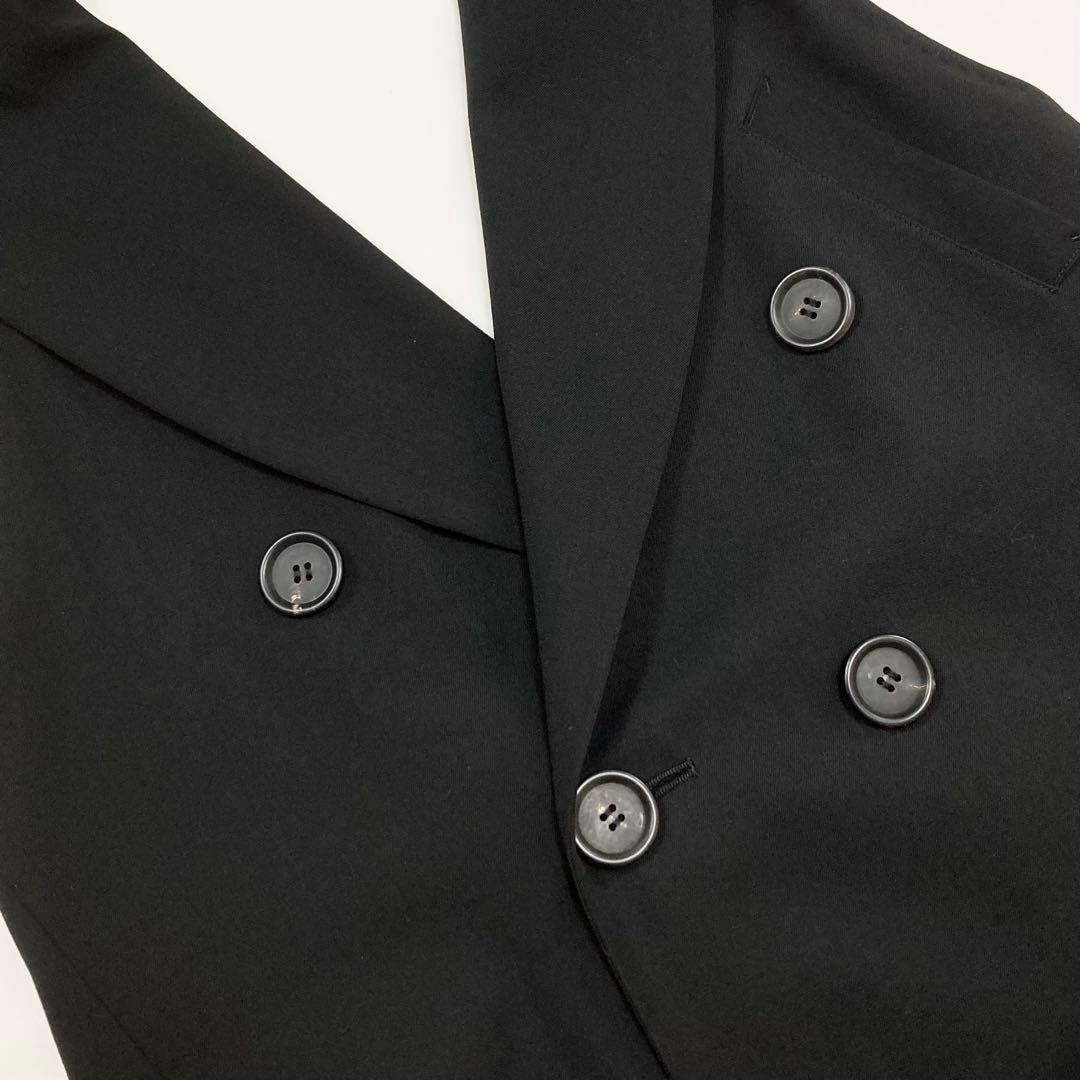 ヨウジヤマモト 美品 ウールギャバ ノースリーブ ジャケット 黒2