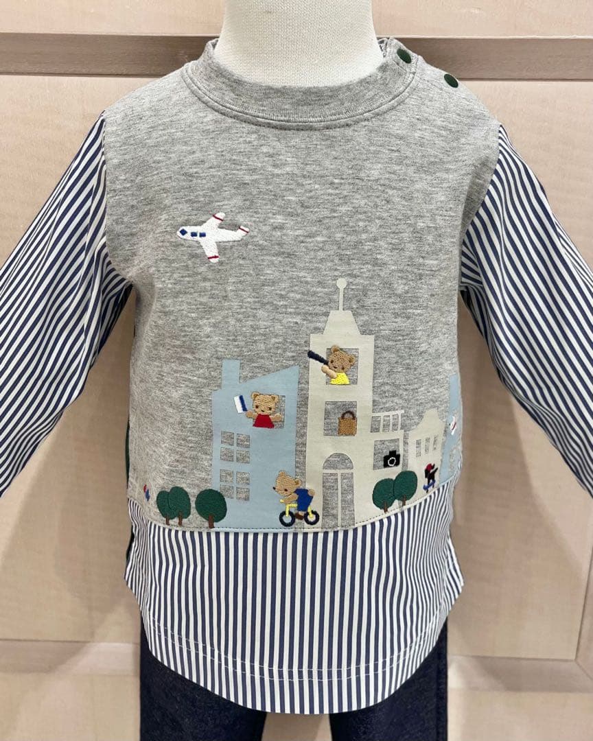 美品　familiar Tシャツ 90 サイズ　飛行機　長袖