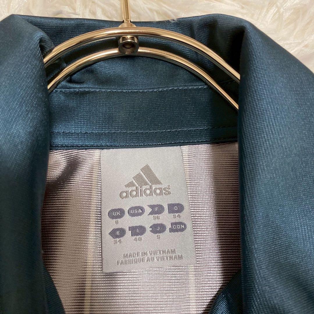 adidas ストライプ柄ワンピース グレー系 ロゴ 番号 カジュアル マキシ