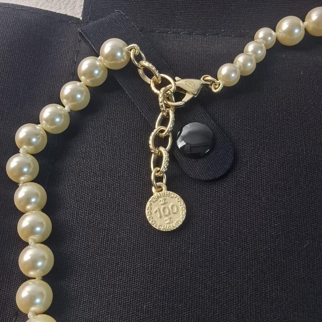 CHANEL A64757 レディース パール ココマーク CCロゴ ネックレス