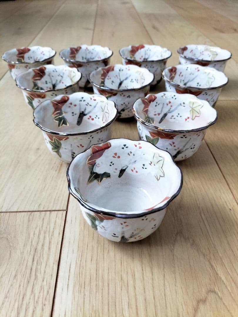 京焼 清水焼 乾山写し雲錦小付 小鉢 新品・未使用 25客