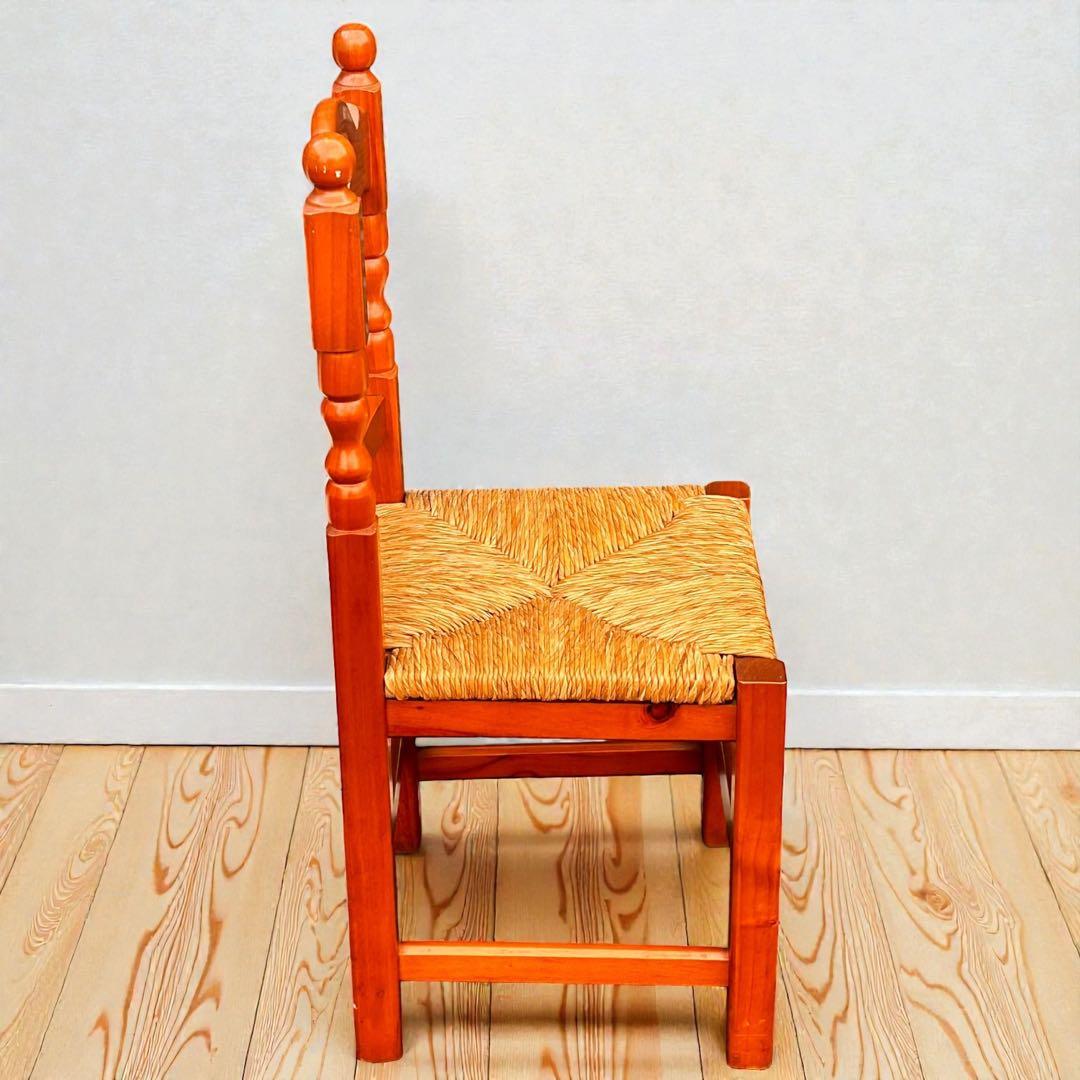 ナチュラルさま専用❣️木製 カントリーチェア ラッシュシート ダイニングチェア