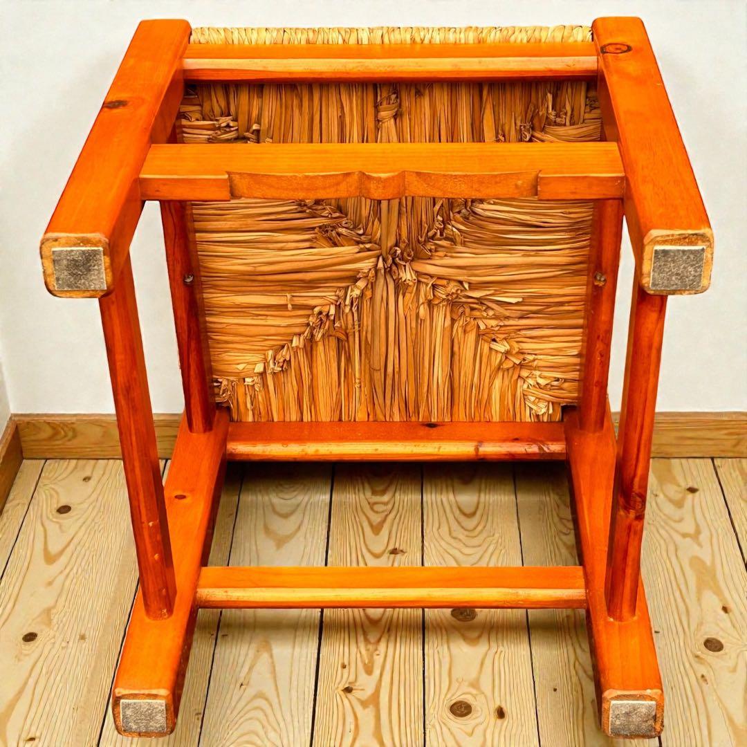 ナチュラルさま専用❣️木製 カントリーチェア ラッシュシート ダイニングチェア