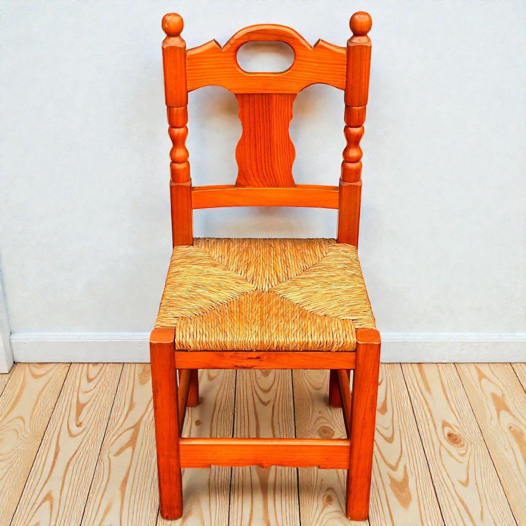 ナチュラルさま専用❣️木製 カントリーチェア ラッシュシート ダイニングチェア