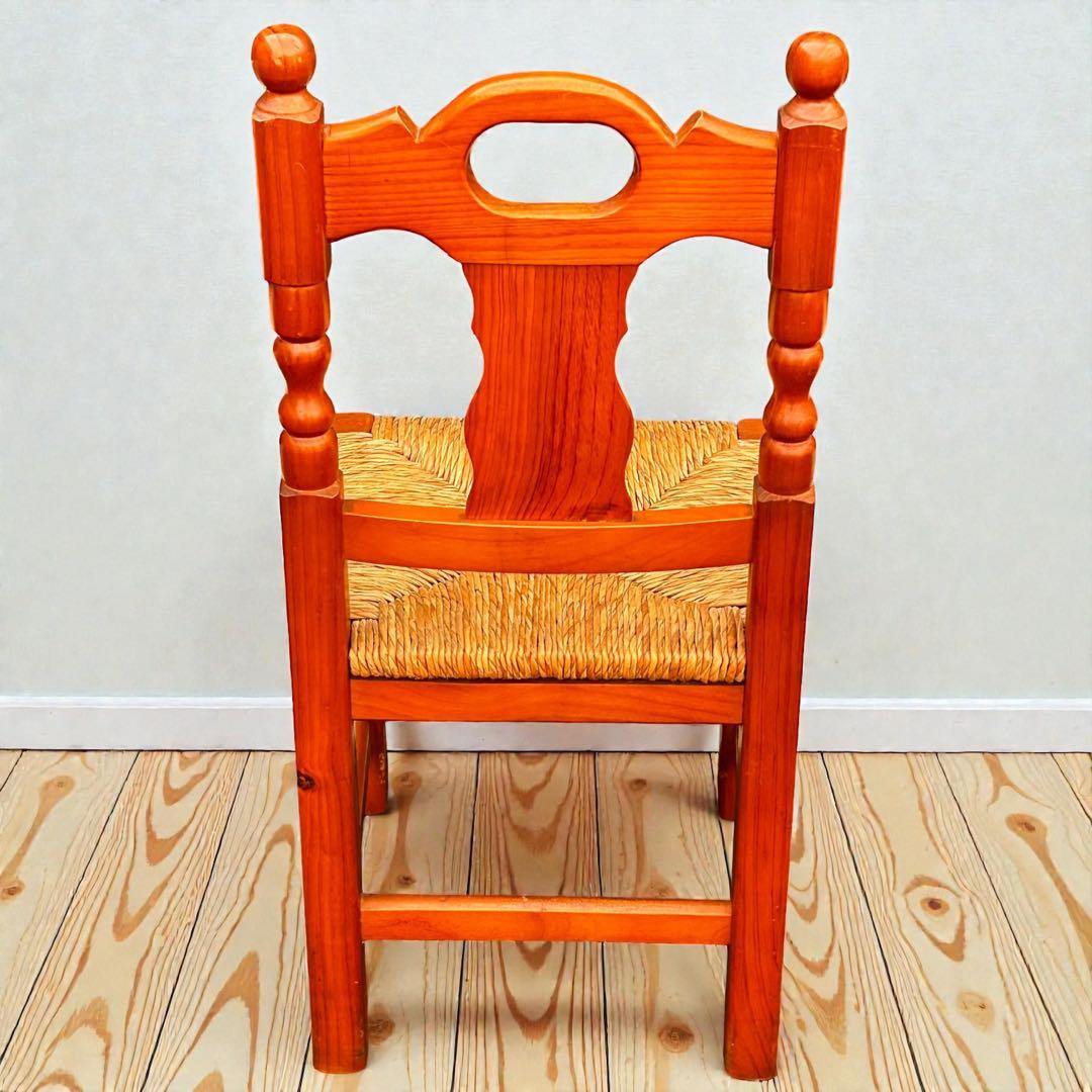 ナチュラルさま専用❣️木製 カントリーチェア ラッシュシート ダイニングチェア