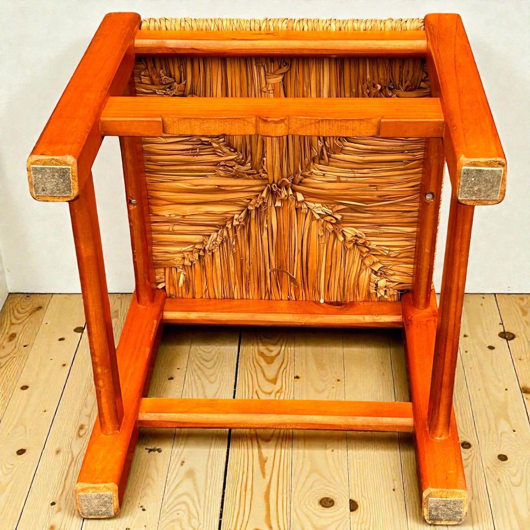 ナチュラルさま専用❣️木製 カントリーチェア ラッシュシート ダイニングチェア